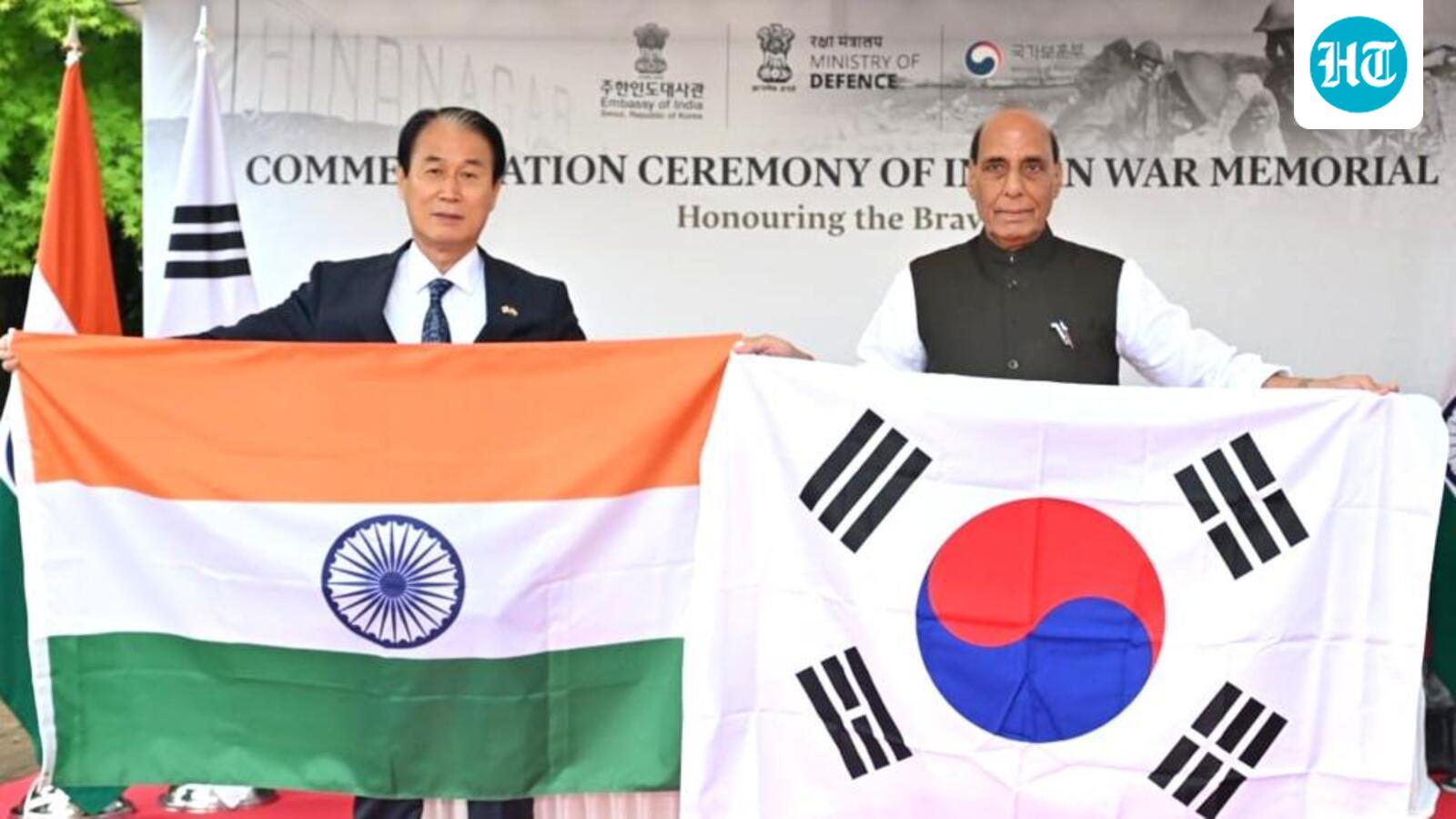 Rajnath Singh, South Korean minister inaugurate Indian war memorial in Seoul