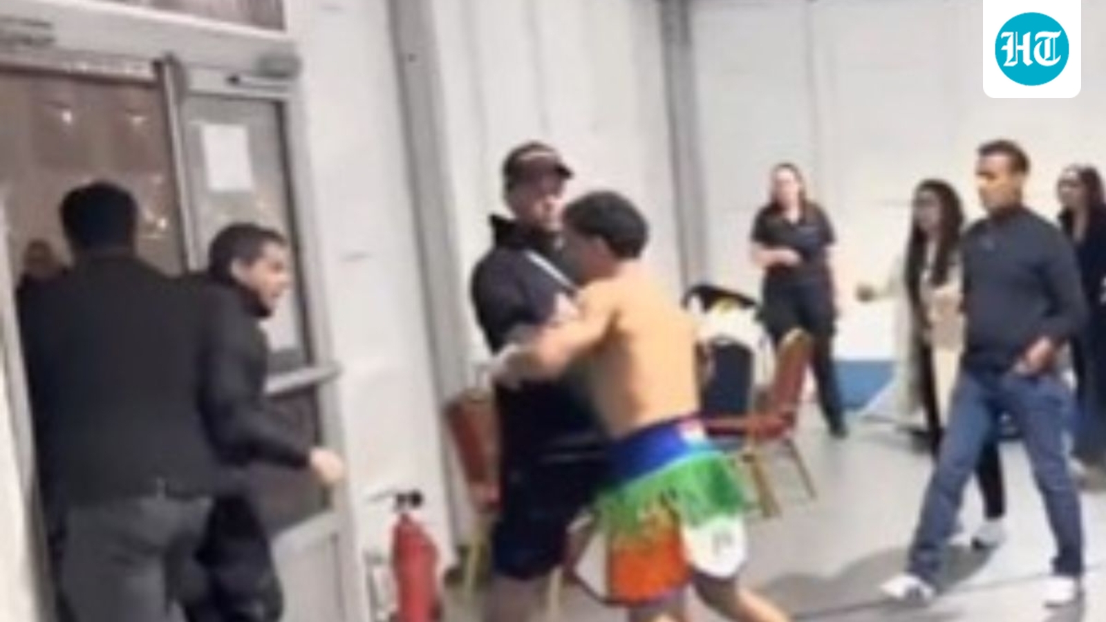 US boxer hurls water bottle after India’s Neeraj Goyat refuses handshake; crazy fight erupts; duo hurl expletives