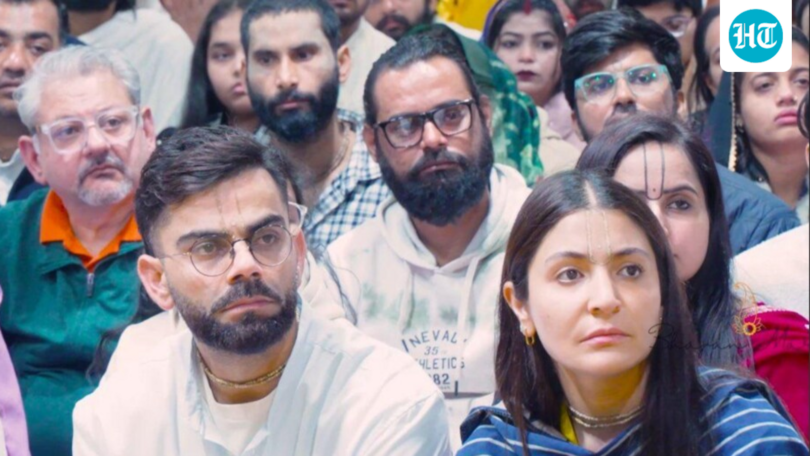 Anushka Sharma and Virat Kohli seek blessings of Premanand Ji Maharaj during spiritual visit to Vrindavan. See pic