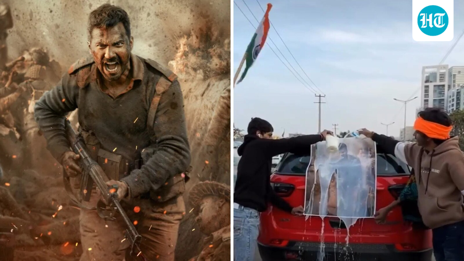 Fans bathe Varun Dhawan poster in milk after Border 2 success, internet slams 'obsession of treating actors like Gods'