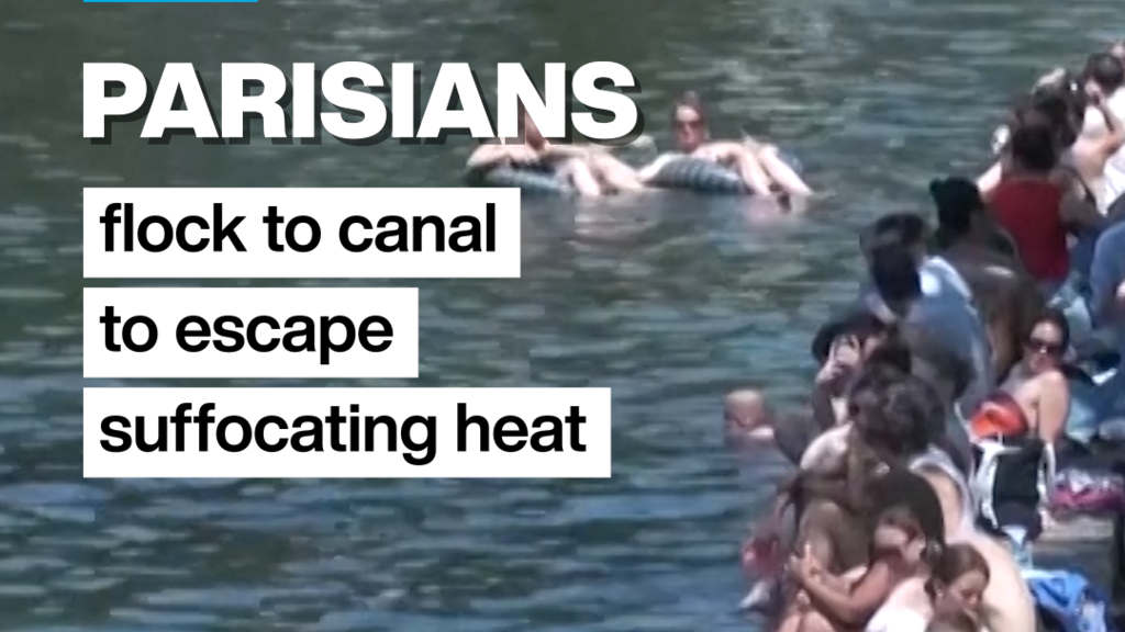 #Parisians flock to #canal to escape suffocating #heat