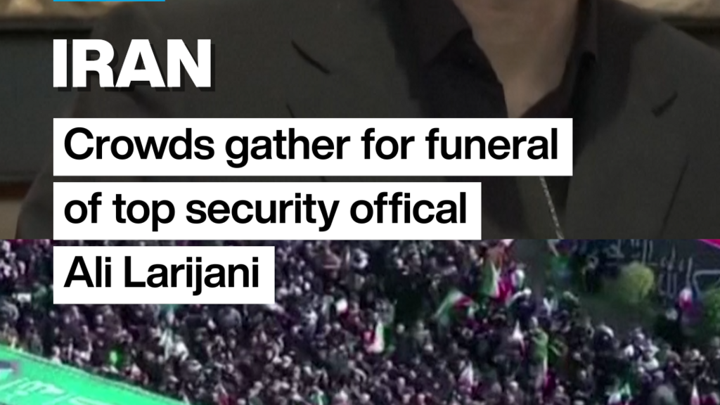 Crowds gather for funeral of top security official Ali Larijani