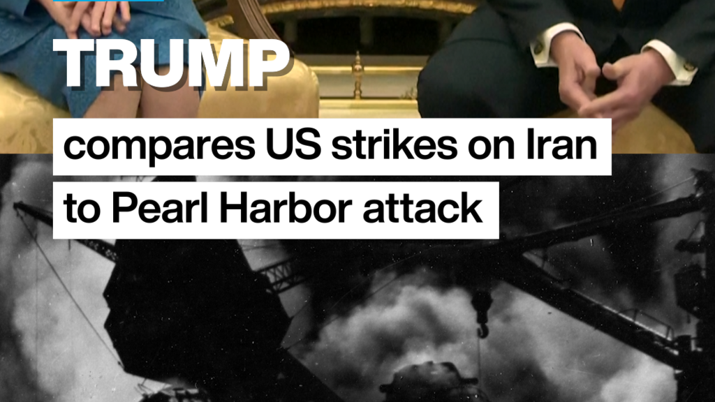 Trump compares US strikes on Iran to WWII Pearl Harbor attack