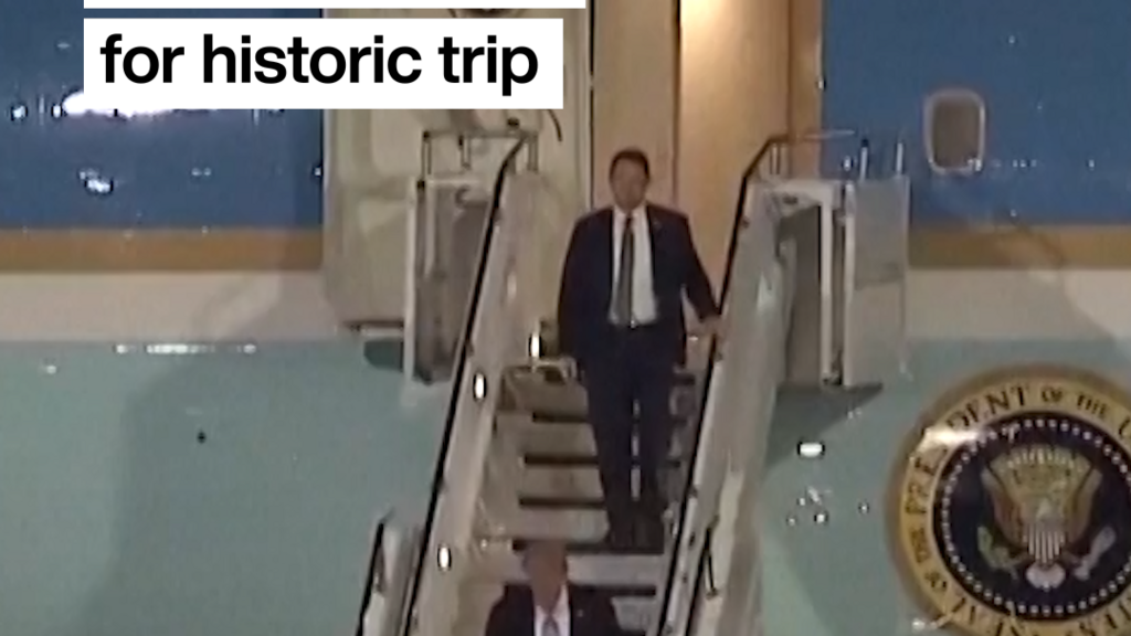 Trump arrives in China for historic trip