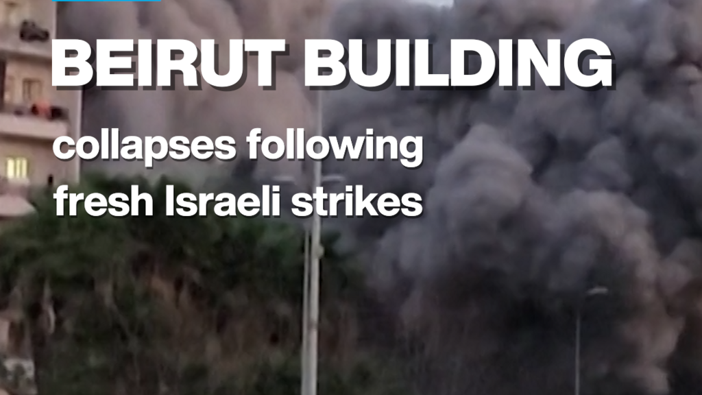 Beirut building collapses amid fresh Israeli strikes in capital city's centre