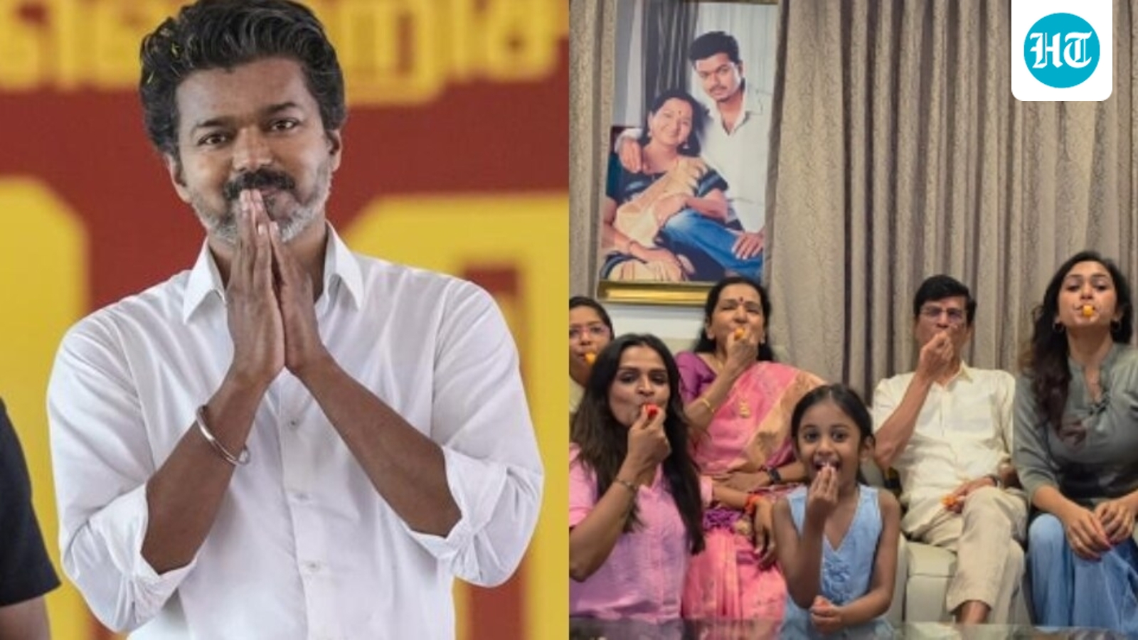 Vijay's family brings out whistles, can't stop cheering as TVK leads in Tamil Nadu election results. Watch