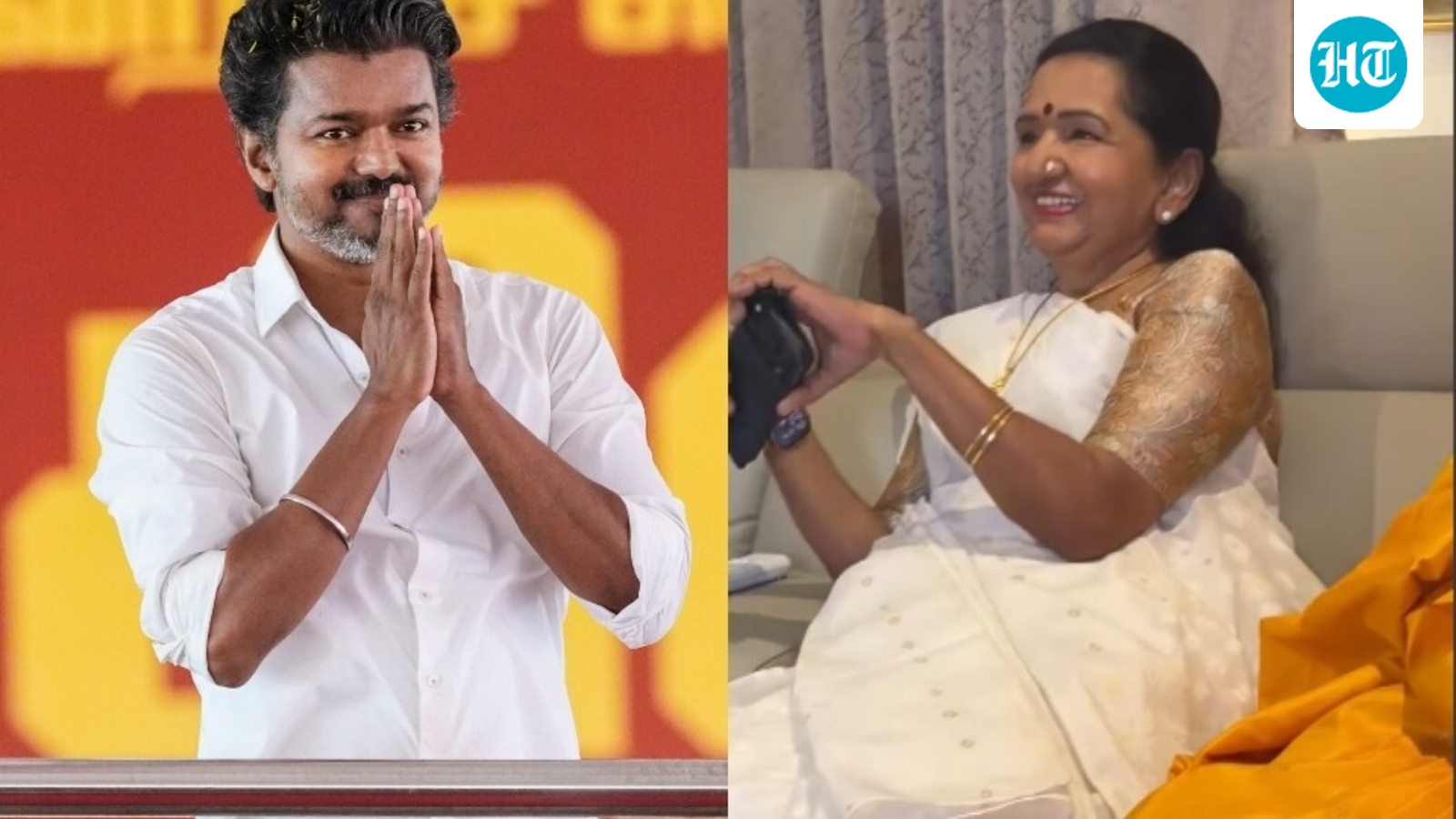 Vijay's mom can't stop gushing as she watches son on TV after voting in election; cousin sister celebrates with kolam