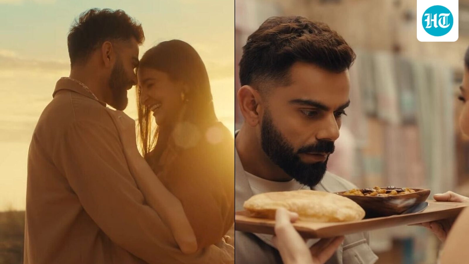 Anushka Sharma surprises Virat Kohli with ‘Delhi waale chole bhature’ in Dubai, beats him at volleyball in romantic ad