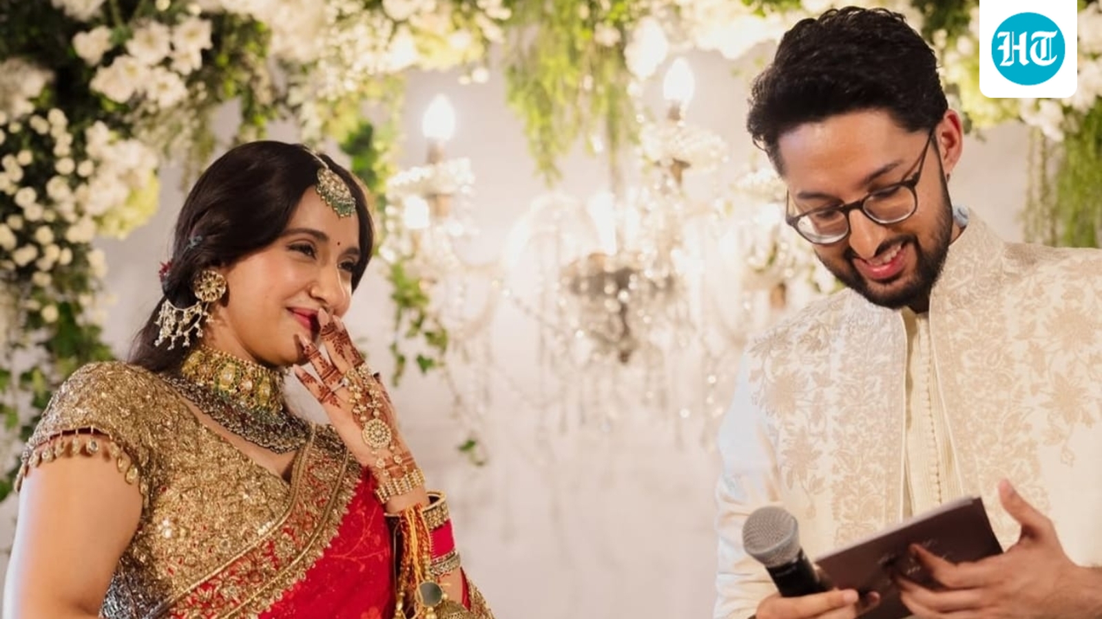 Akansha Ranjan Kapoor gets emotional as she exchanges vows with Sharan Sharma: ‘I feel complete with you’. Watch