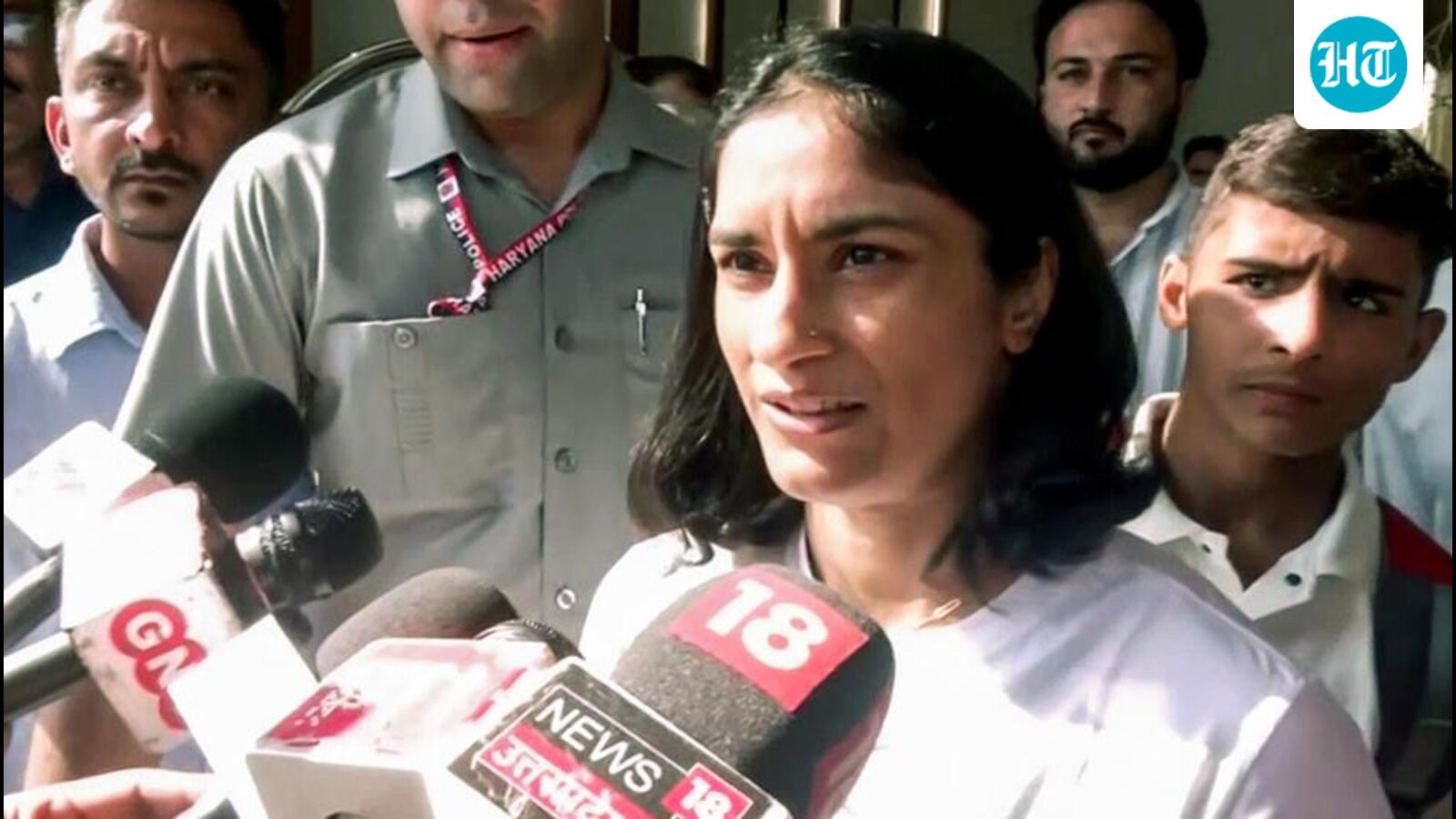 Barred from competition, Vinesh Phogat spars with WFI in Gonda