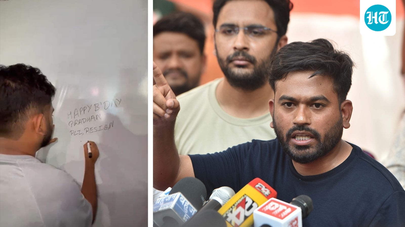‘Happy birthday, please resign’: Abhijeet Dipke’s wish to Dharmendra Pradhan comes with a gift | Watch