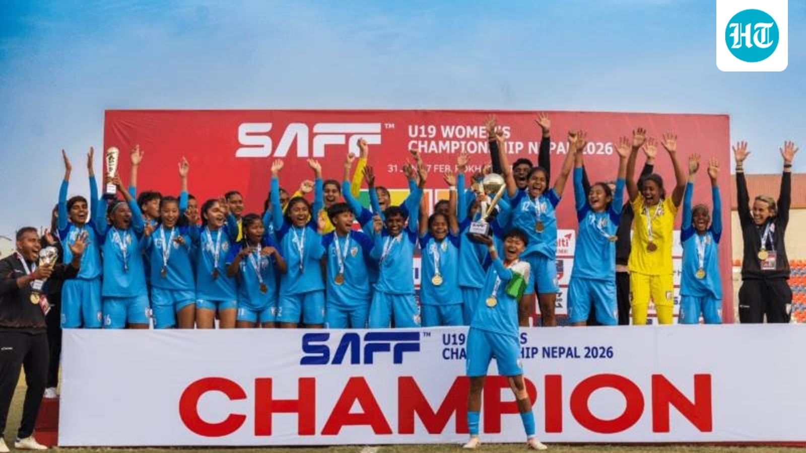 India's U-17 team blanks Bangladesh 4-0 to win SAFF U-19 Women's Championship title