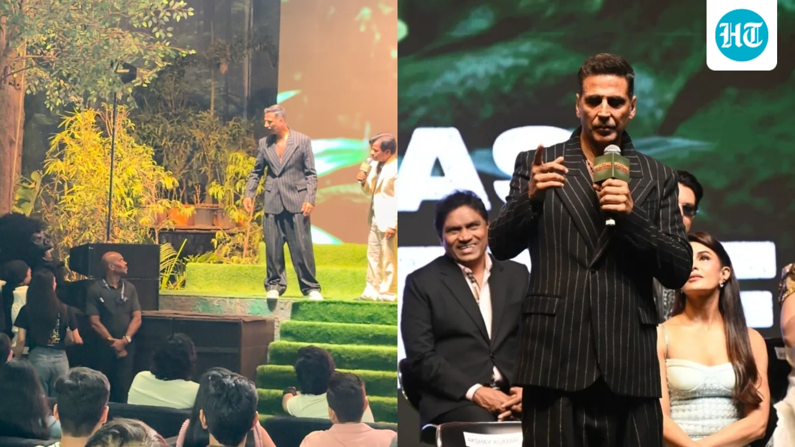Akshay Kumar comes to the rescue of a man dressed as a gorilla at Welcome To The Jungle trailer launch; watch