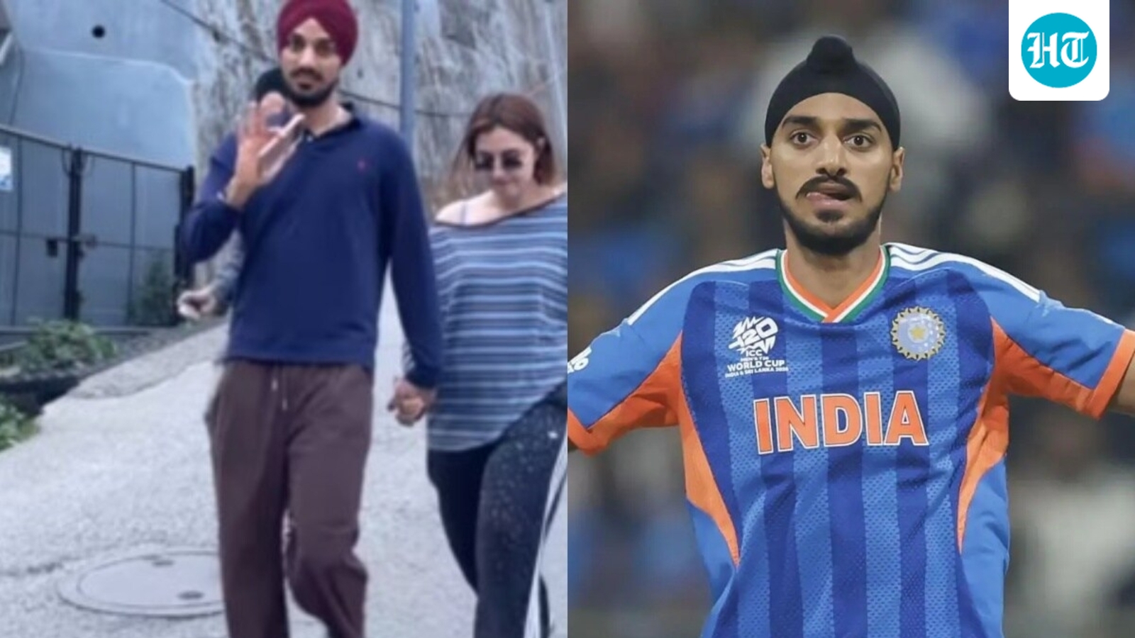Arshdeep Singh spotted strolling hand in hand on the streets of Dharamsala with Samreen Kaur, watch here