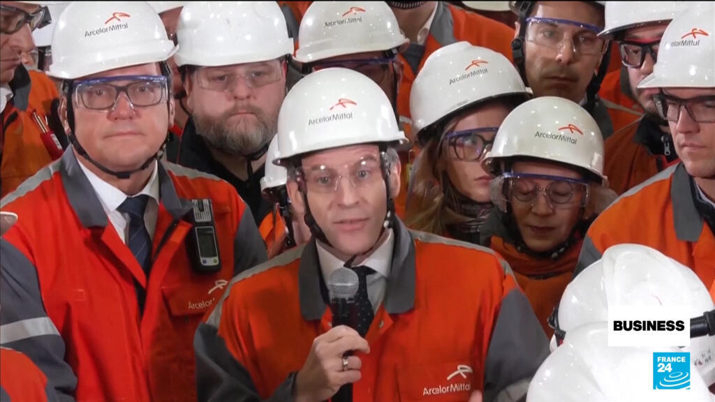 Macron visits steel mill as ArcelorMital confirms €1.3 bn low-carbon furnace project