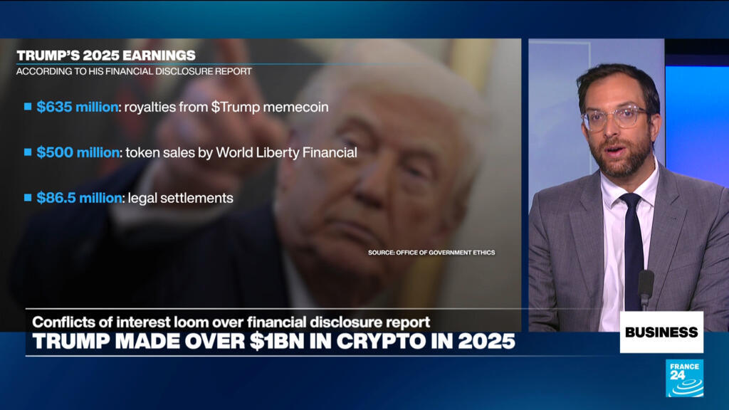 Trump made over $1 billion thanks to crypto in 2025
