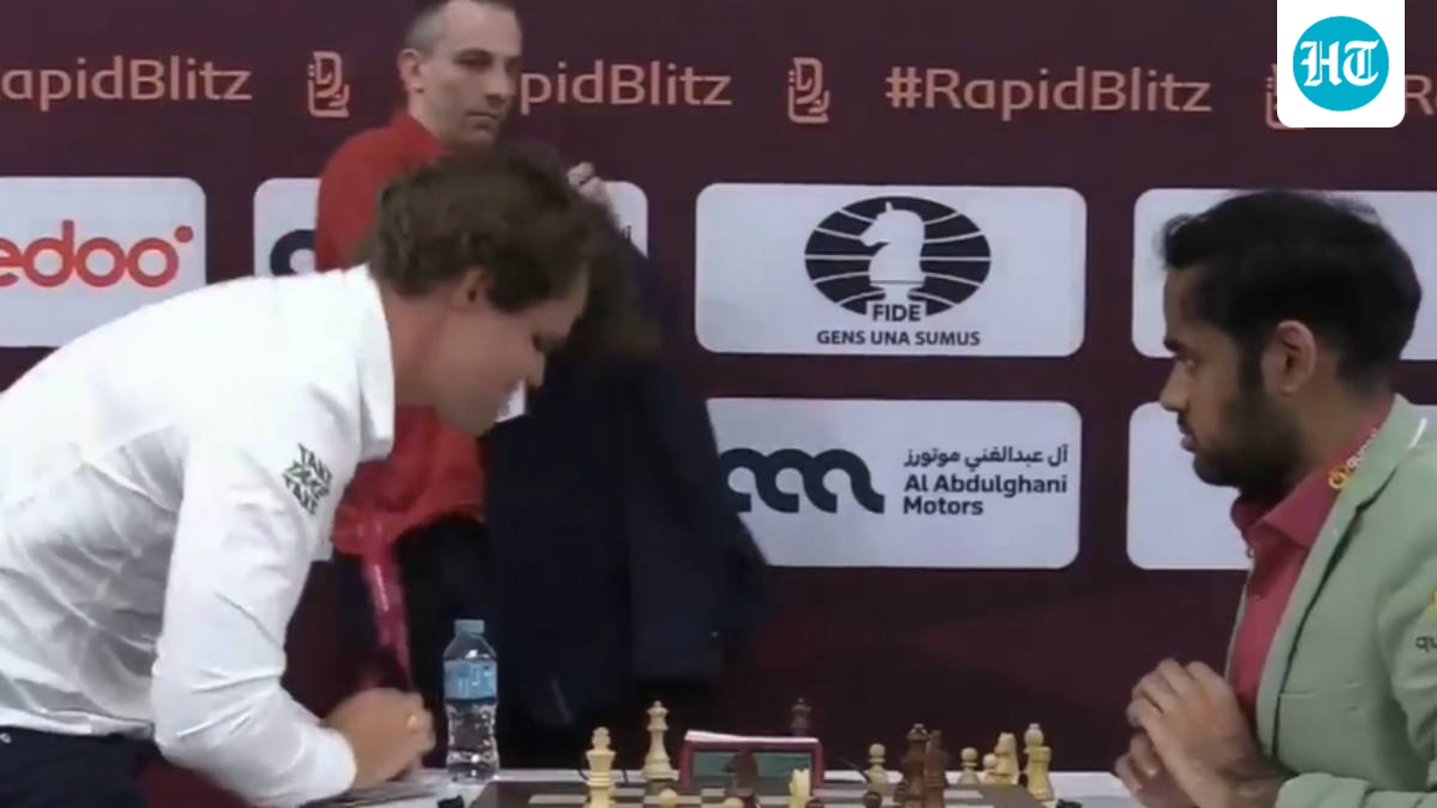 Magnus Carlsen’s table-bang returns as frustration spills over after loss to Arjun Erigaisi at World Blitz Championship
