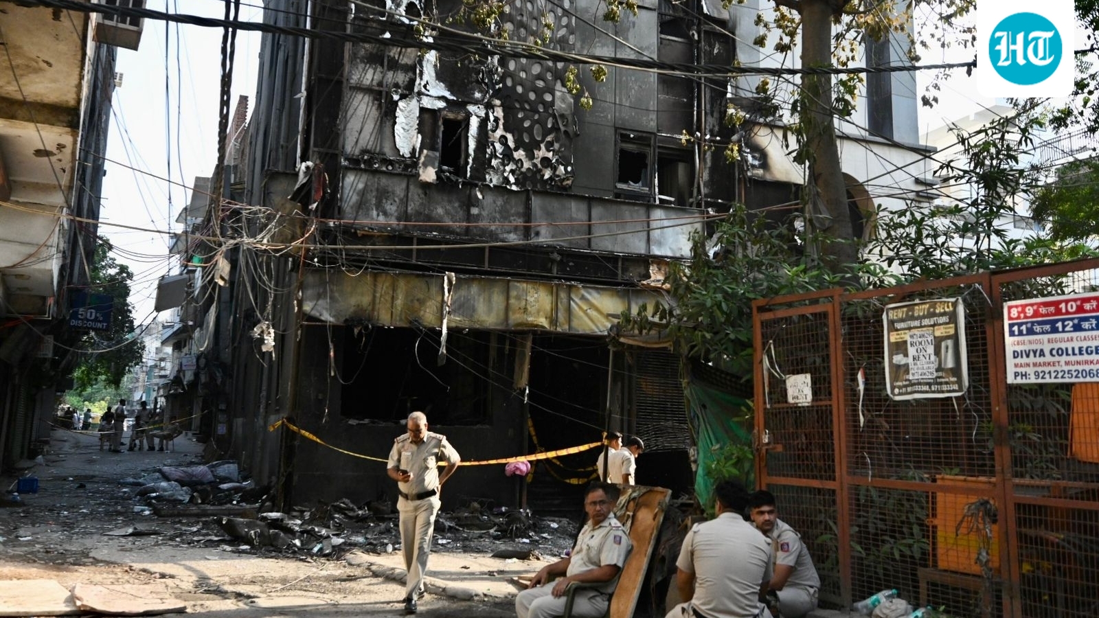 Malviya Nagar fire news LIVE: Safety drive begins after fire killed 21, hotel boards removed in Hauz Rani area