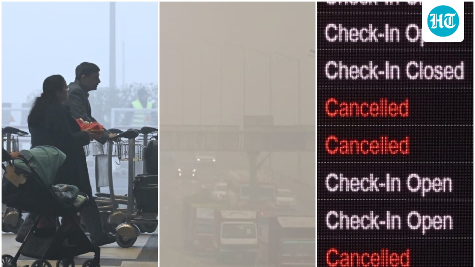 Delhi in pollution chokehold as visibility drops, AQI breaches ‘severe’ mark in places; flights hit: Key updates