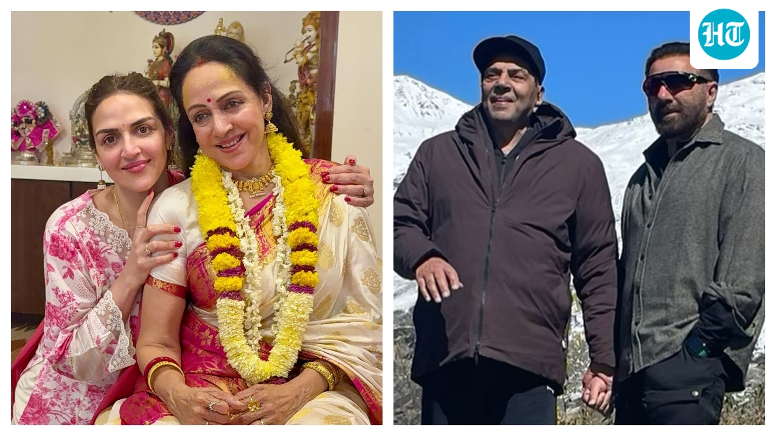 Hema Malini, Esha Deol give Dharmendra's prayer meet a miss, actor hosts another pooja for late husband at home