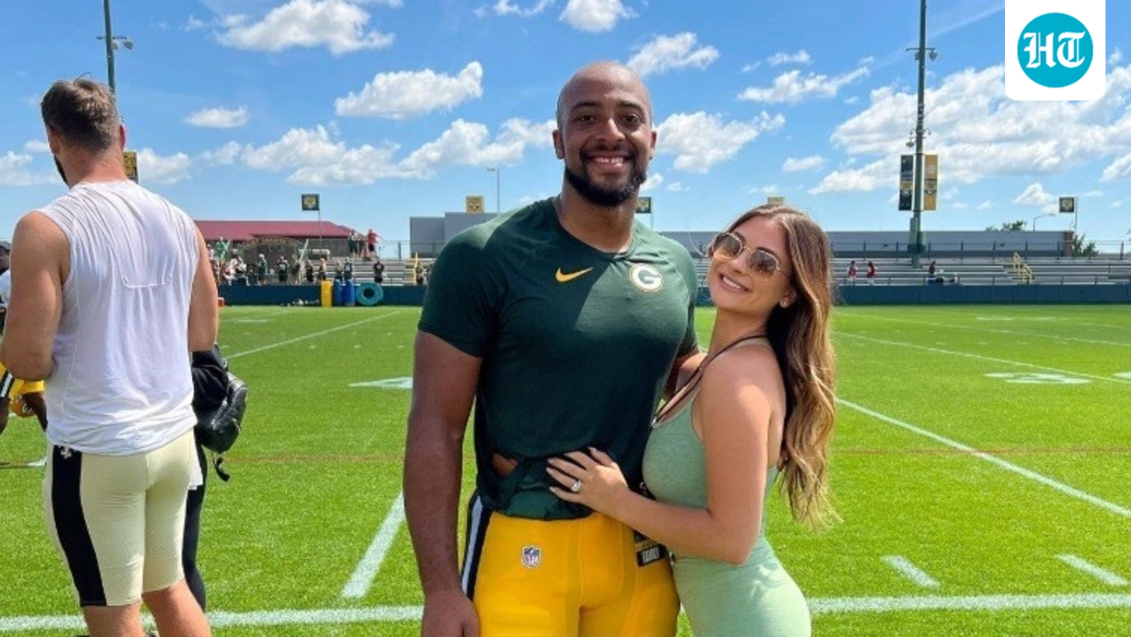 AJ Dillion’s wife, Gabrielle posts BTS vlog for his signing day with The Panthers