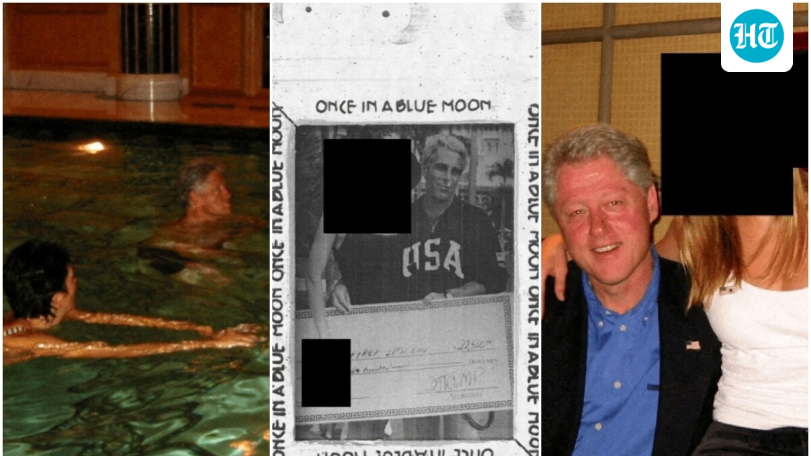 Bill Clinton in hot tub, cheque with Trump's sign: What was found inside Epstein files