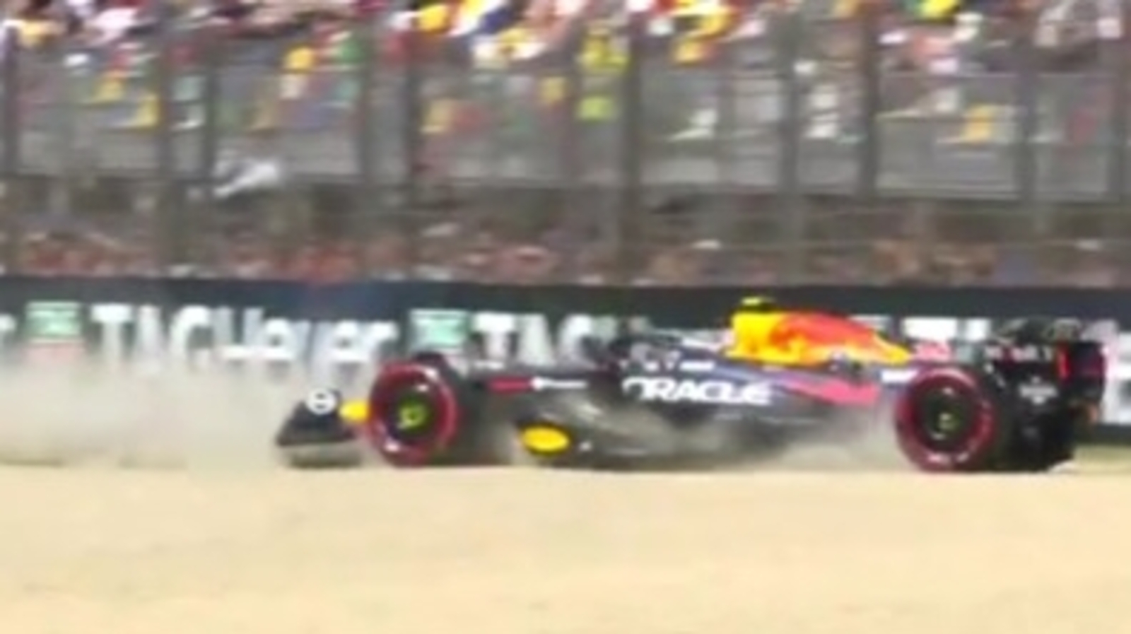 Yuki Tsunoda's RB21 rolls over crash after fiery crash in Imola F1 qualifying: Watch