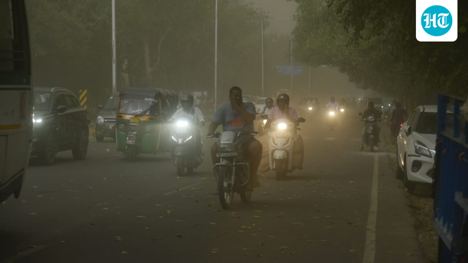 Intense storm, rain hit Delhi-NCR, skies turn grey; IMD issues ‘red’ alert