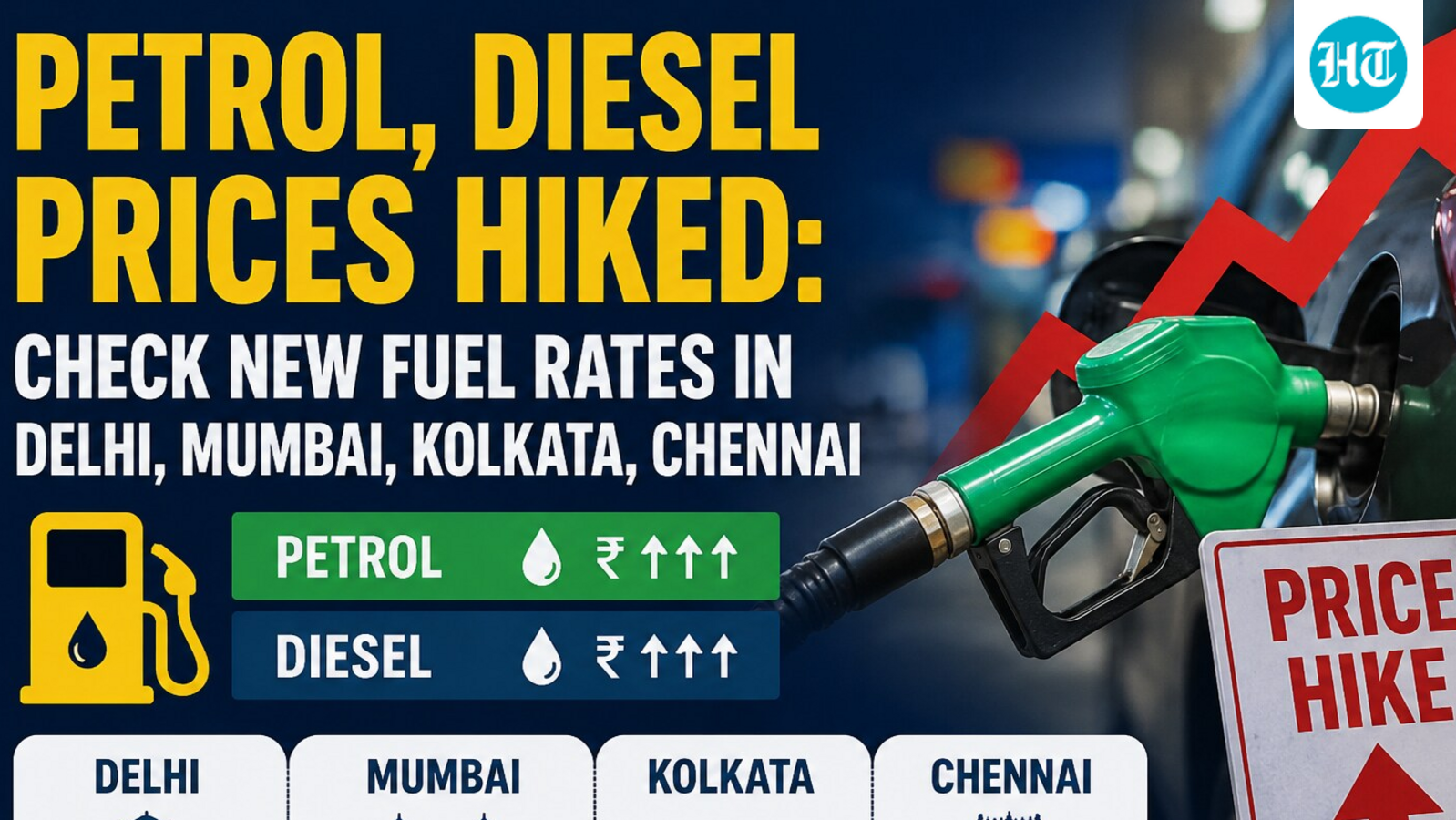 Check new fuel rates in Delhi, Mumbai, Kolkata, other cities as petrol, diesel prices hiked