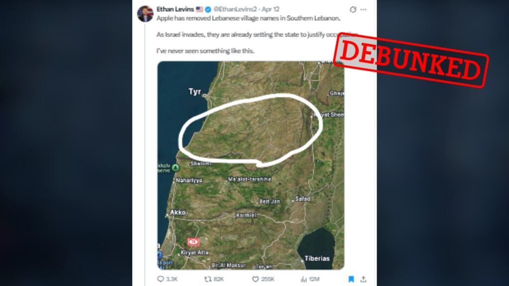 No, south Lebanon towns haven’t disappeared from Apple Maps