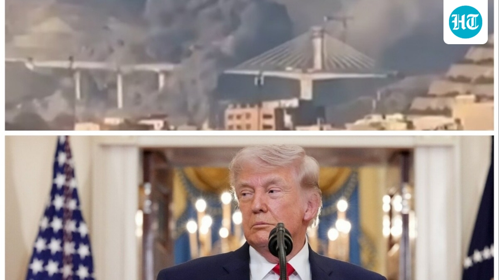Trump shares video of Iranian B1 Bridge collapse in US strike; warns Iran, again: 'Make a deal before it's too late'