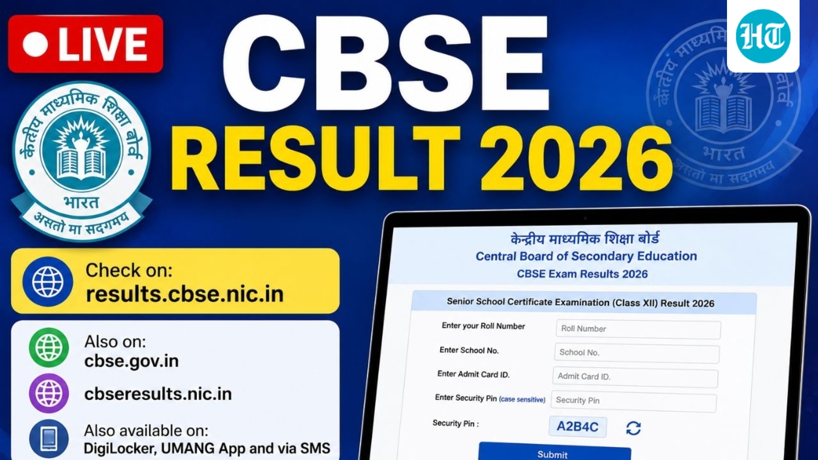 CBSE 12th Result 2026 LIVE: When will Class 12 result be released on cbseresults.nic.in?