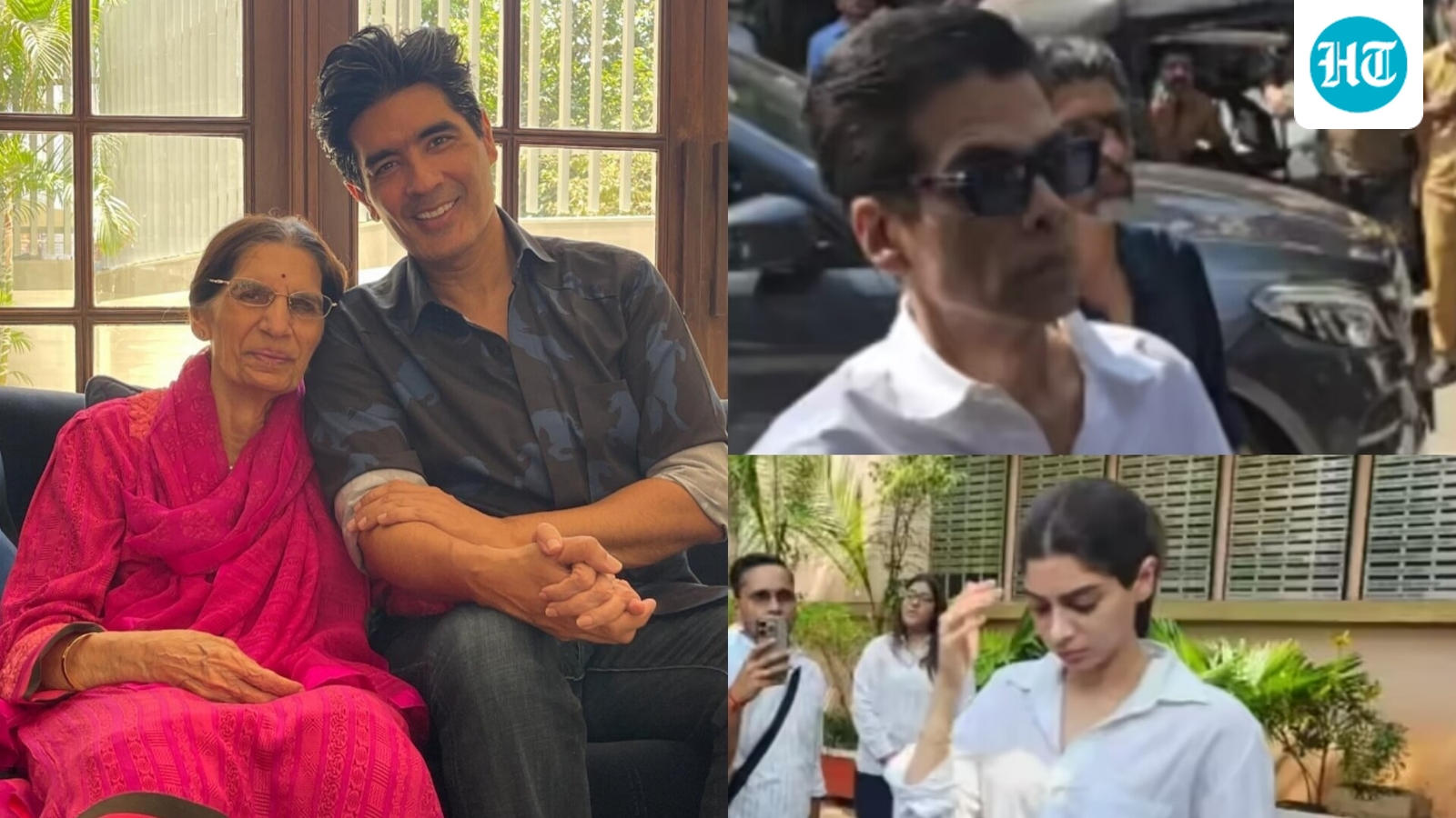 Celebrities stand with Manish Malhotra after mother’s passing: Karan Johar, Khushi Kapoor and more visit