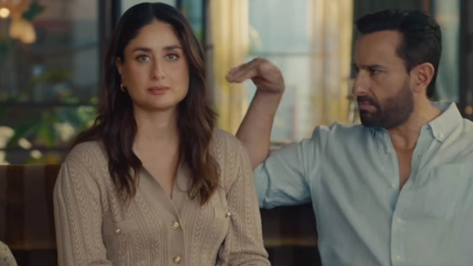 Kareena Kapoor says Saif Ali Khan does not do ‘grand gestures,’ he wonders if tattoo of her name was ‘little’ in fun ad