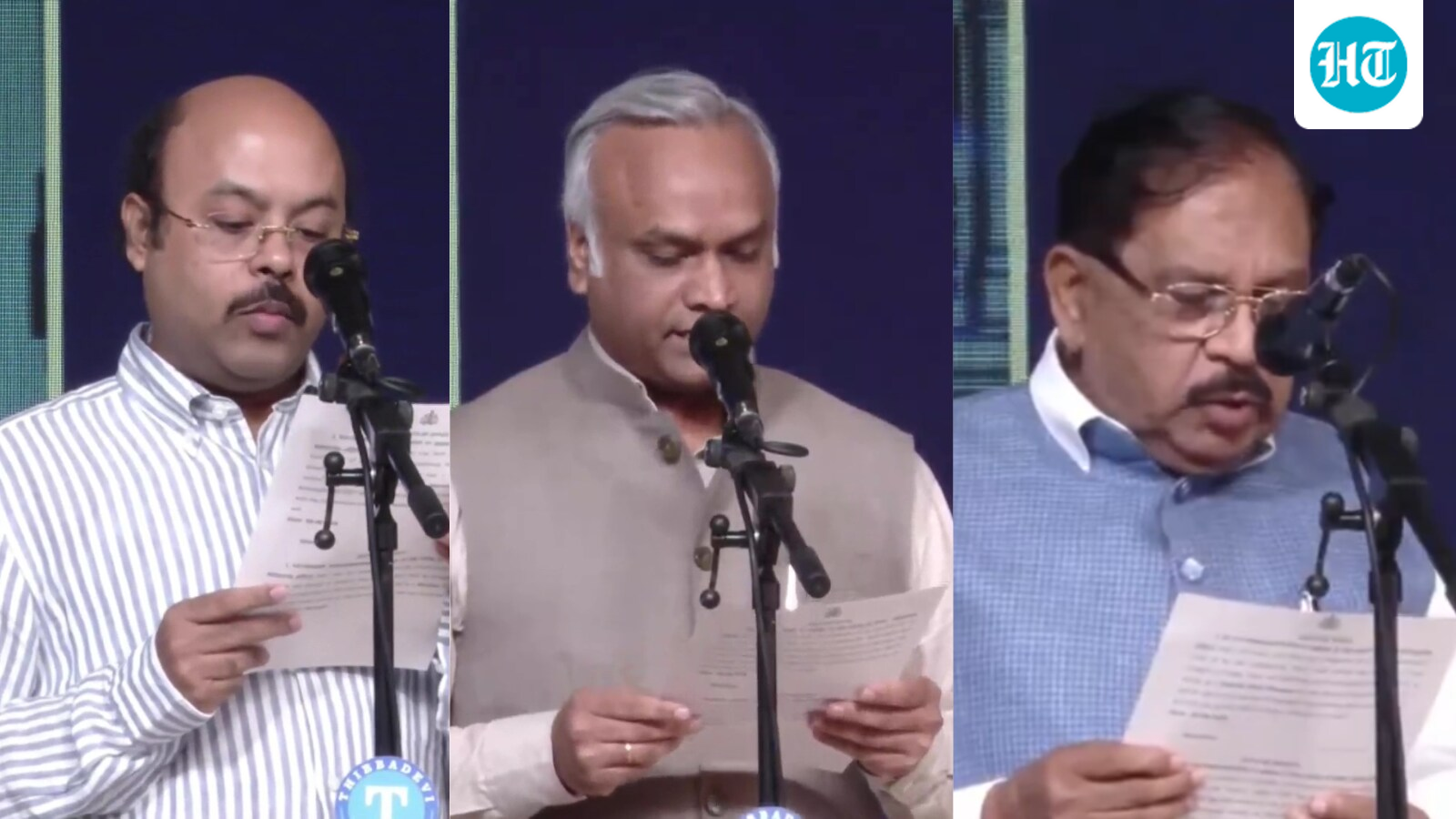 Siddaramaiah's son, Priyank Kharge, G Parameshwara sworn-in as ministers in DK Shivakumar's cabinet | See full list