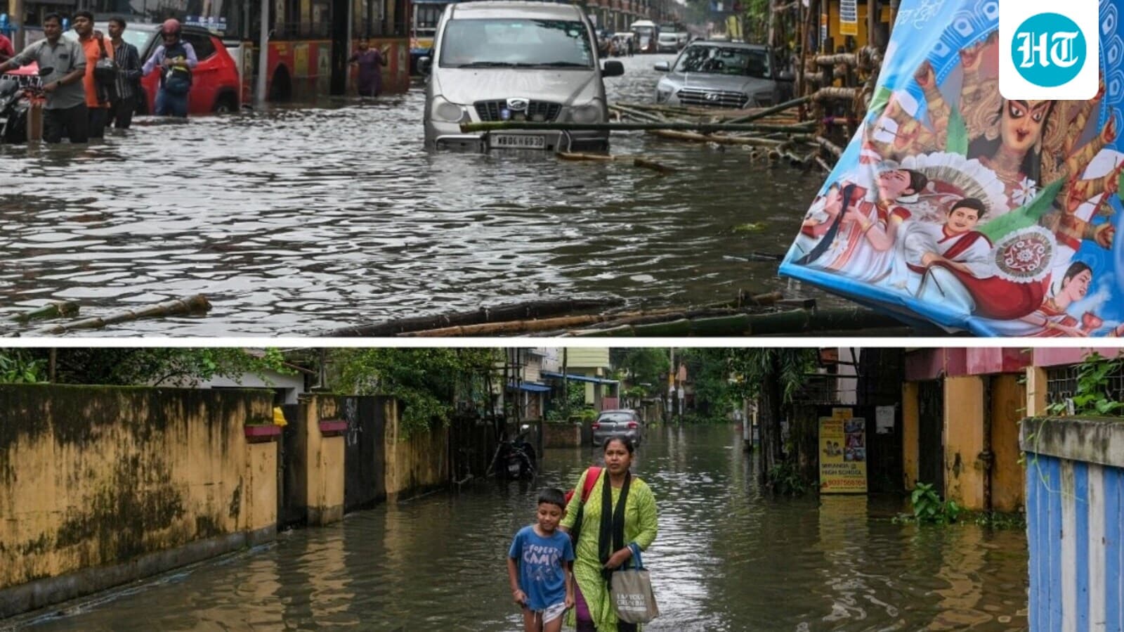 Kolkata rain live updates: 7 dead as city floods, train, flights hit; schools get early Durga Puja leaves