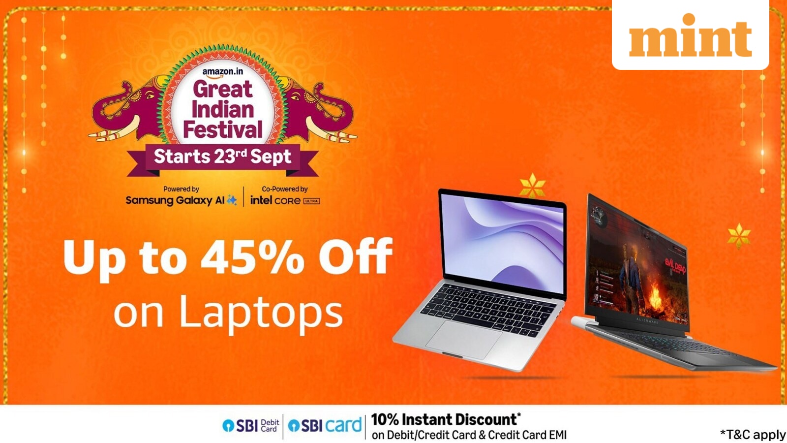 Amazon Great Indian Festival Sale is LIVE for Prime Members: Laptops under  ₹50000 at up to 45% off