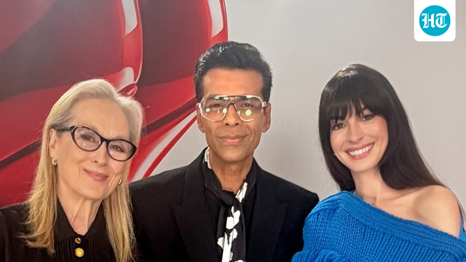 When stars become starstruck: Fan Karan Johar meets Meryl Streep and Anne Hathaway ahead of The Devil Wears Prada 2