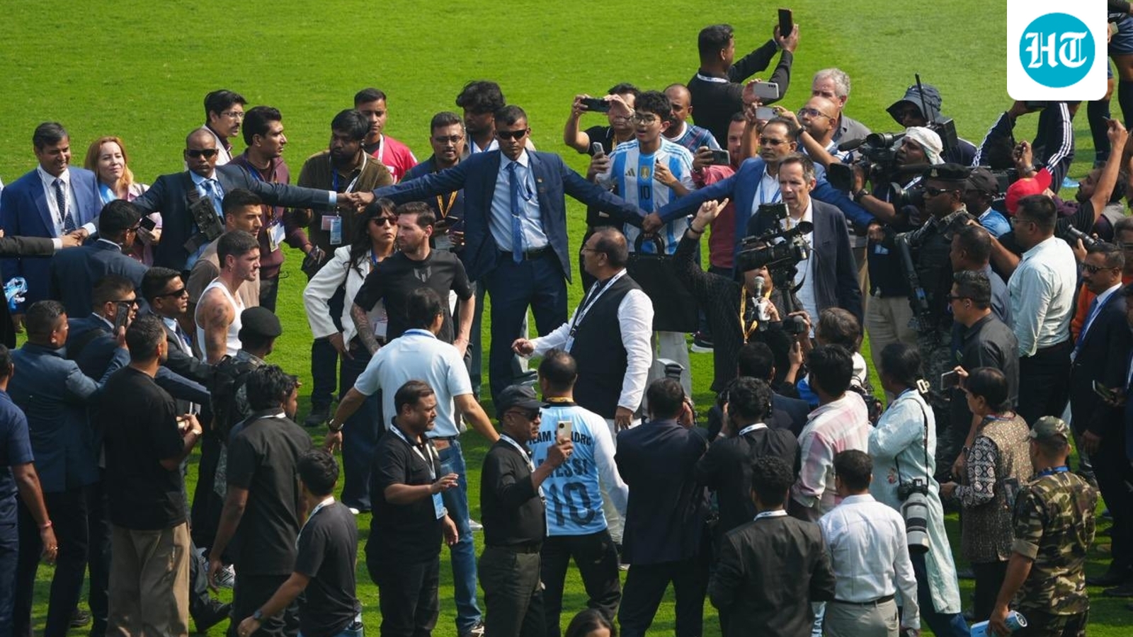 Lionel Messi forced to leave early amid utter chaos; angry fans vandalise Salt Lake Stadium, hurl bottles; RAF deployed
