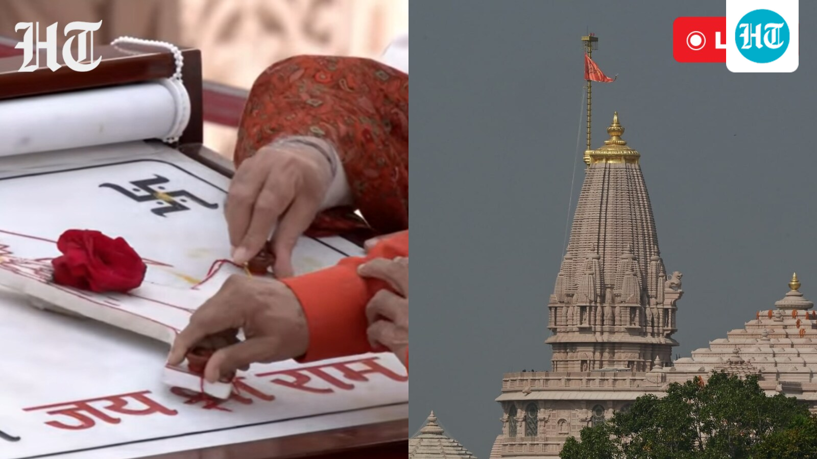 PM Modi Ayodhya Ram Mandir flag hoisting LIVE: PM Modi says ‘flag symbolises the triumph of truth and Dharma’