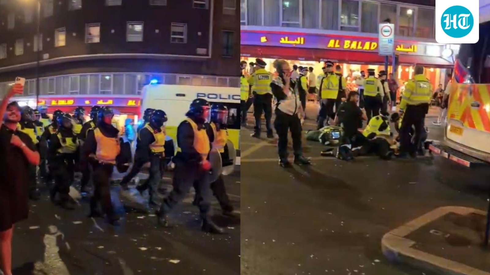 London descends into chaos after Morocco's World Cup exit as fans clash with police and traffic comes to a standstill