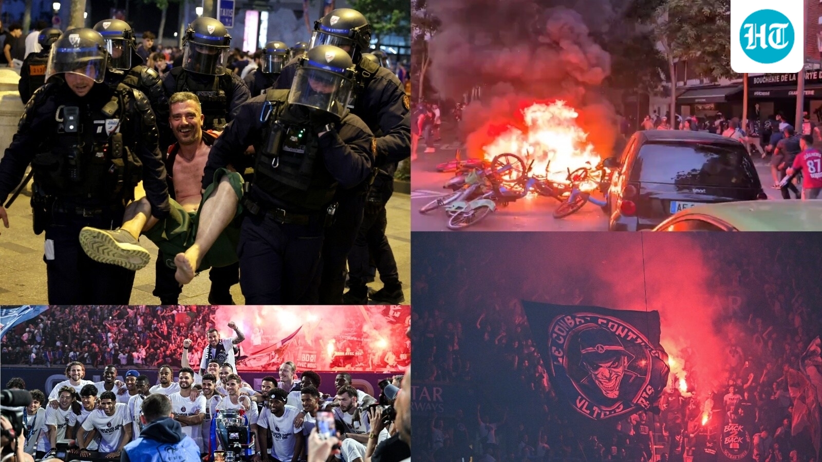 Inside the riots, loots and violence that marred Paris Saint-Germain's Champions League celebrations in Paris