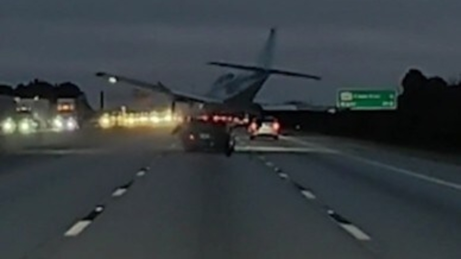 Jaw-dropping video shows plane crash landing on car driving on Florida's I-95 highway, here's what happened next