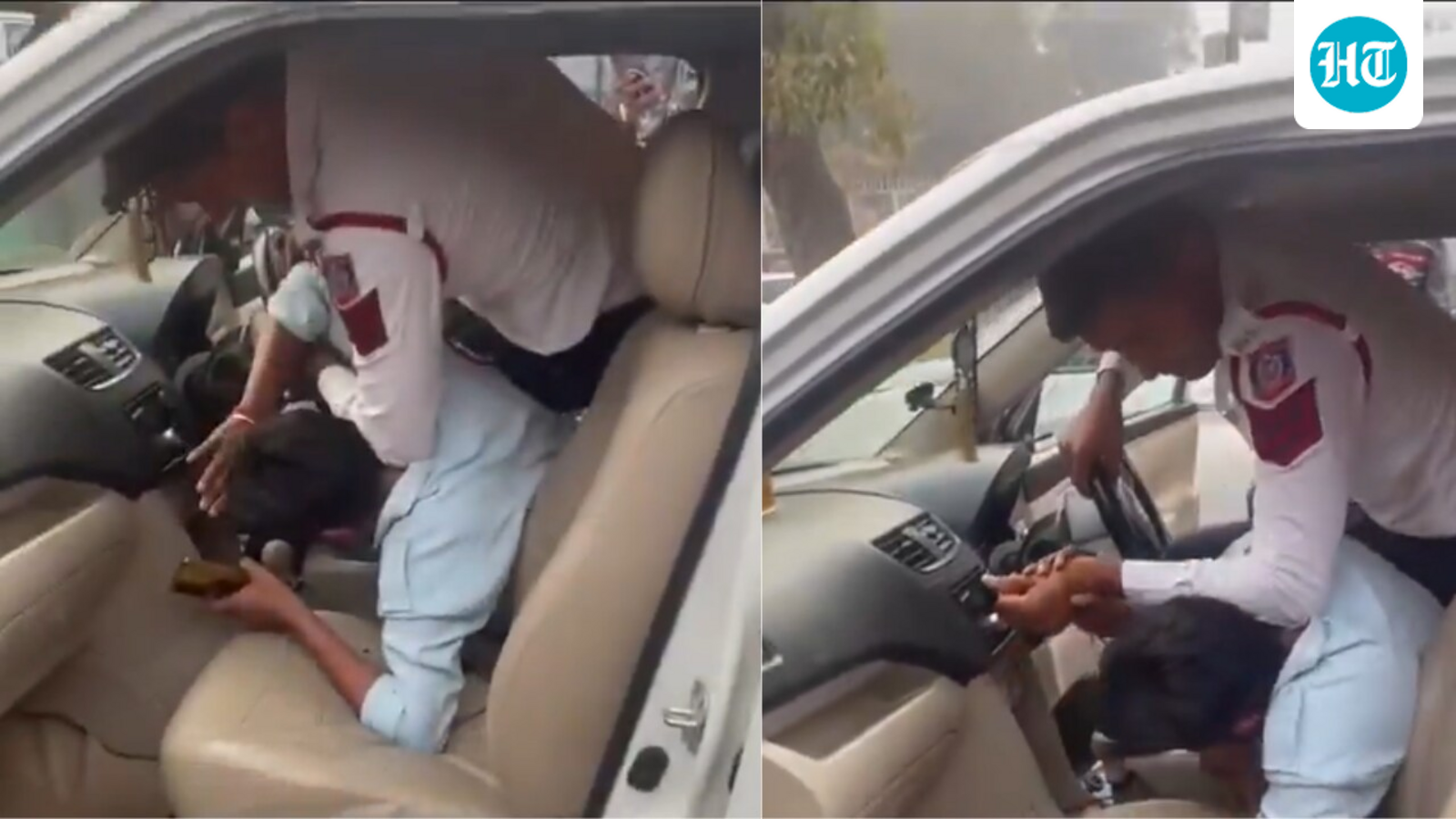 Delhi traffic constable rains punches as cabbie cries in pain, suspended after beating goes viral