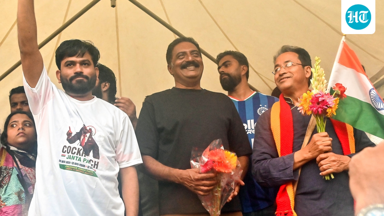 Prakash Raj joins Cockroach Janta Party protest in Bengaluru, says: ‘Youth of this country has decided to fight’