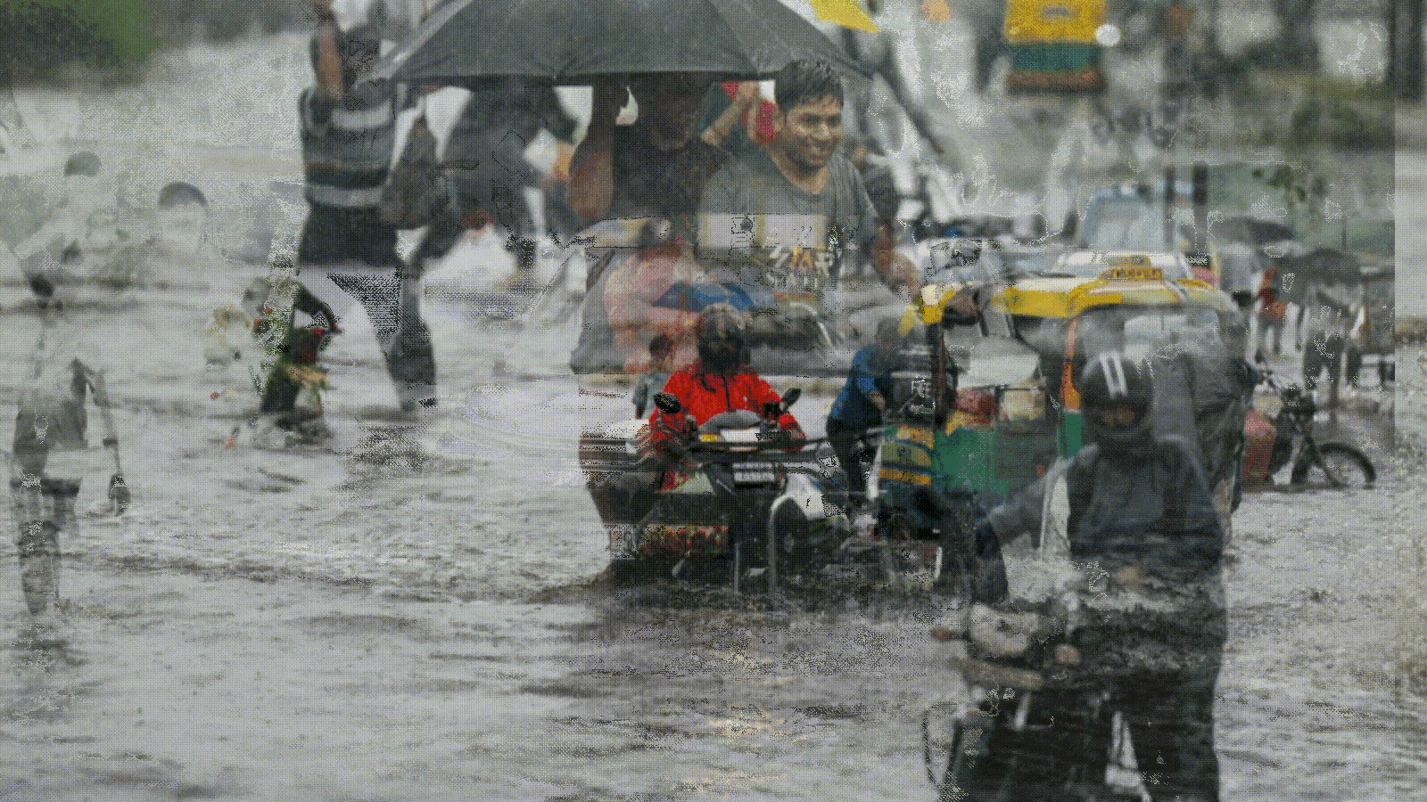 Delhi-NCR rain fury: Car inside ditch, clouds engulf high-rise, severe waterlogging | WATCH