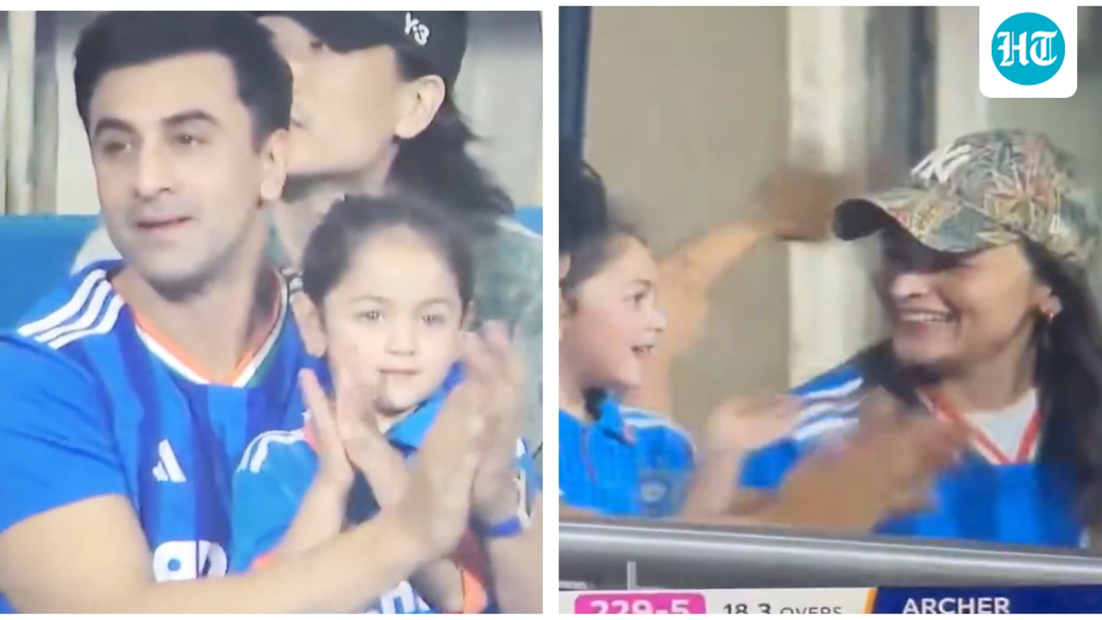 Raha's excited celebration alongside Alia Bhatt, Ranbir Kapoor for Team India steal the show at T20 World Cup semi final