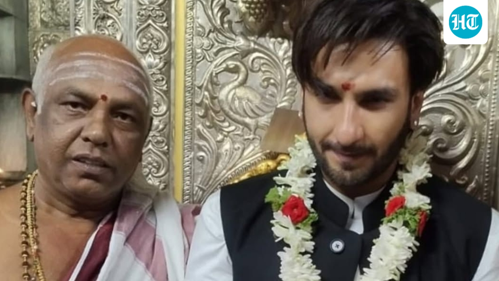 Ranveer Singh visits Chamundeshwari Temple after Kantara row and FWICE ban; spotted sitting on temple floor