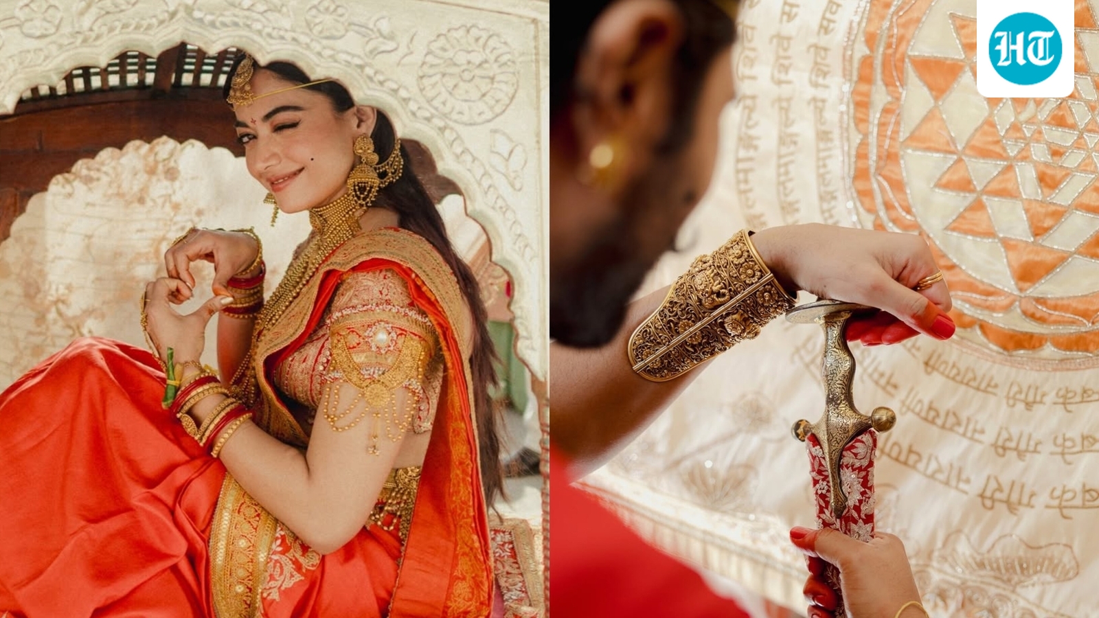 Bride Rashmika Mandanna sits in a paalki, groom Vijay Deverakonda redefines royalty in unseen pics from wedding