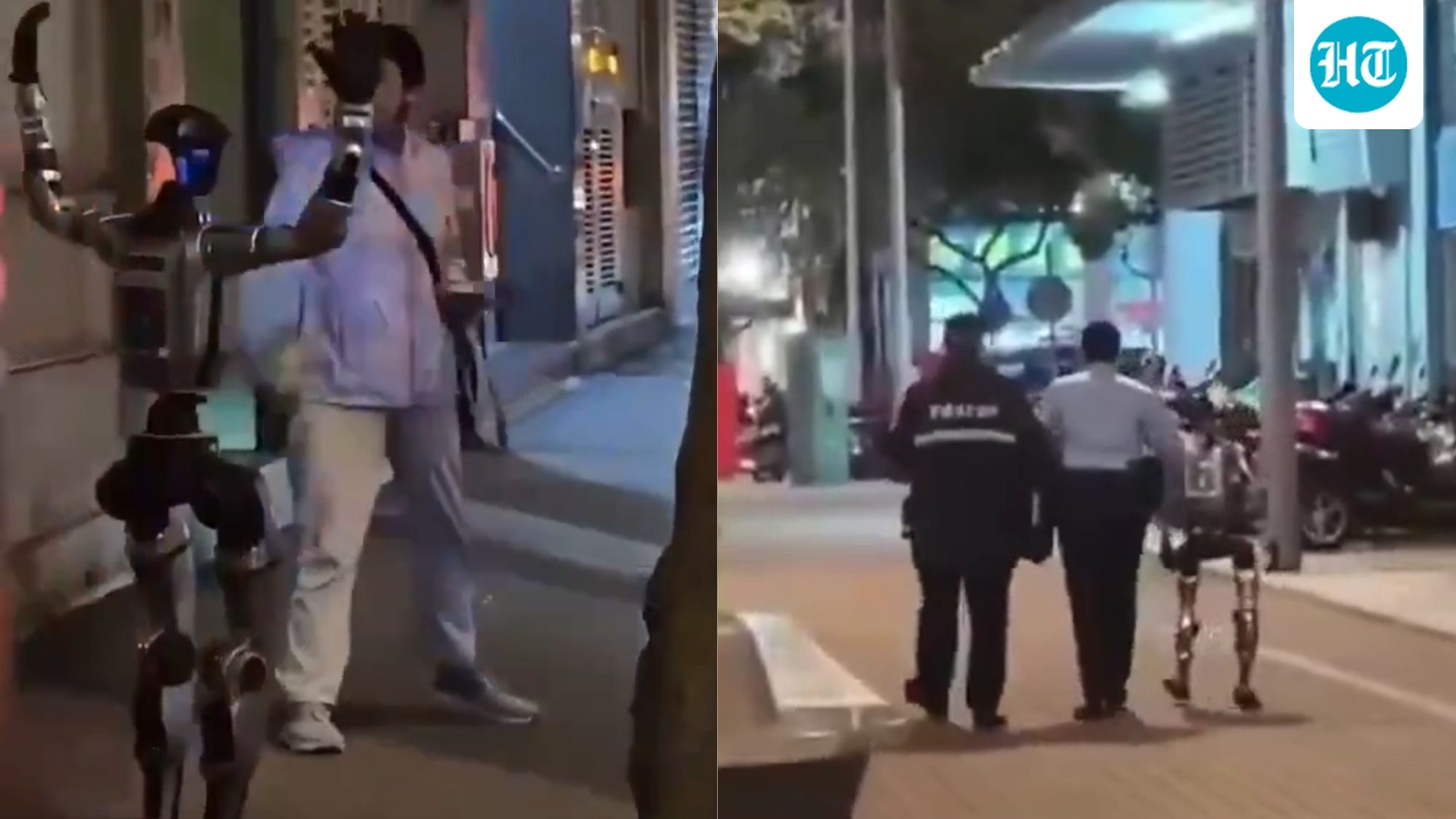 Humanoid robot escorted away by police after startling elderly woman in Macau. Watch